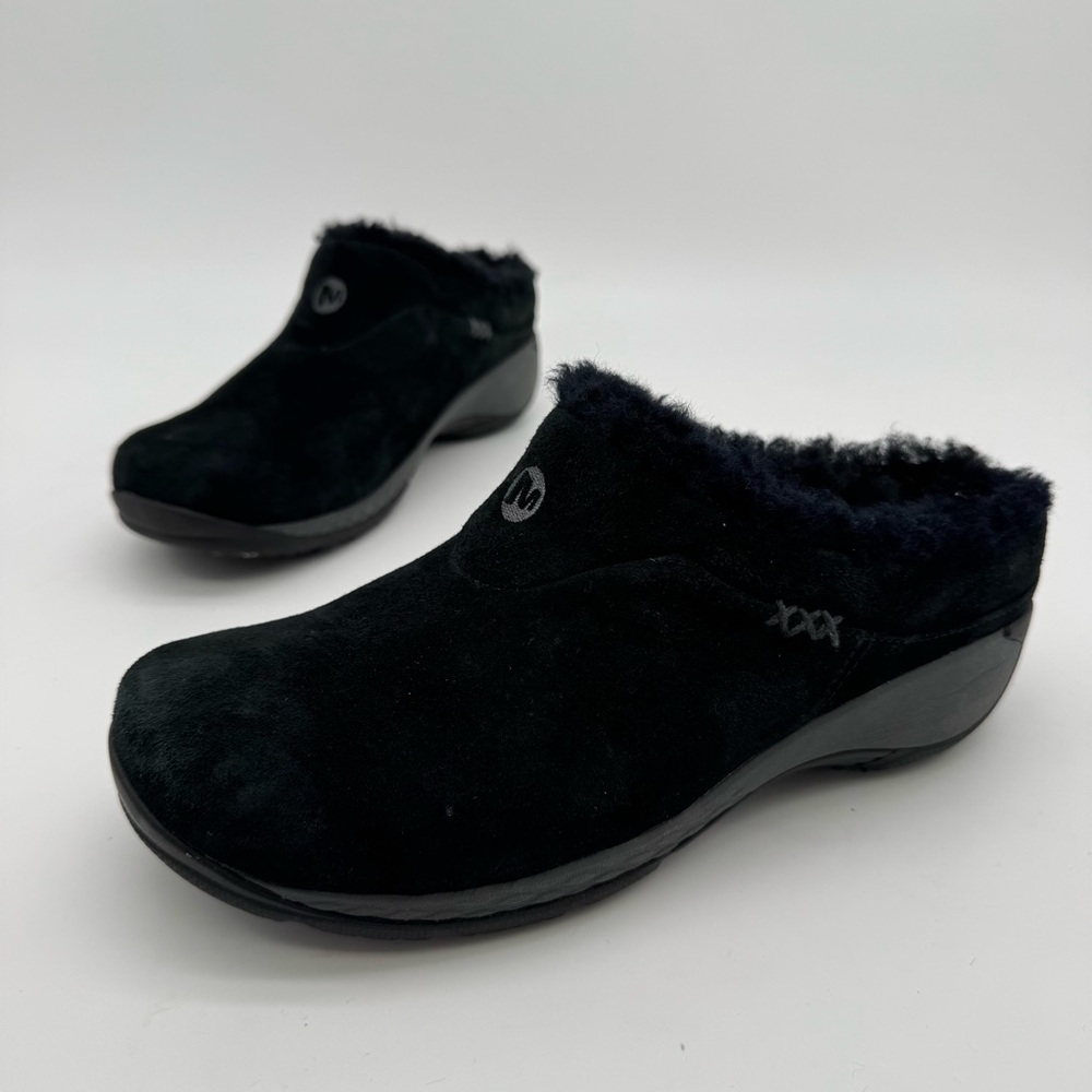 Merrell QForm 2 Black Suede Leather Moc Slip On Size 6.5